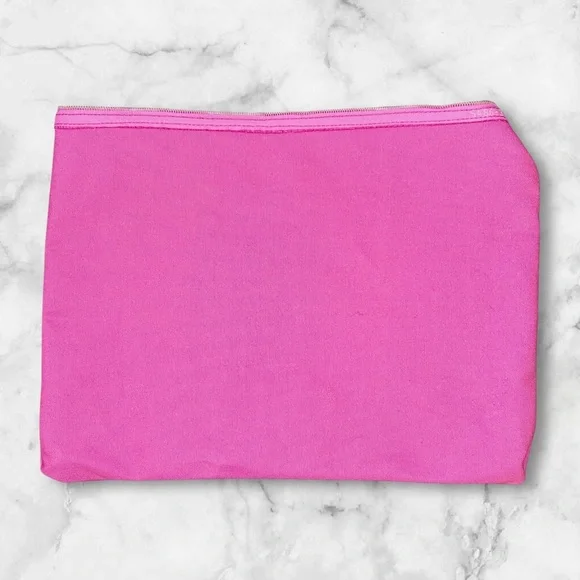 Hermès Paris Large Bora Bora Pink Cotton Canvas Flat Zip Pouch - Picture 13 of 14
